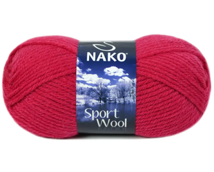Пряжа Nako Sport Wool №10116 герань (шерсть с акрилом) 100 г, 120 м 10116 фото