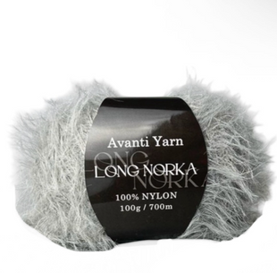 Пряжа Avanti Yarn LONG NORKA №32 антрацитовий, пряжа нейлон, для ручного в'язання спицями та гачком 32 фото