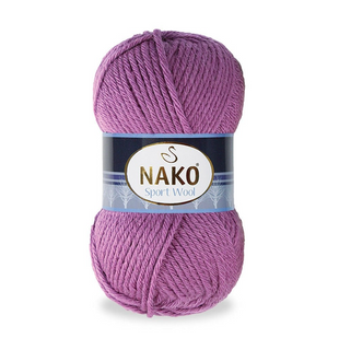 Пряжа Nako Sport Wool №1048 розово‑сиреневый (шерсть с акрилом) 100 г, 120 м 1048 фото