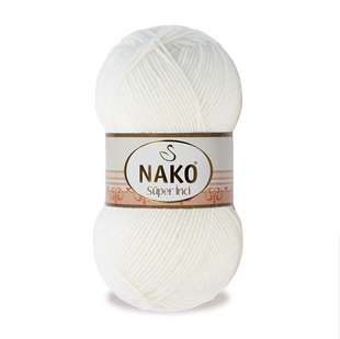 Пряжа Nako Super Inci №300 молочний (вовна з акрилом) 100 г, 260 м 300 фото