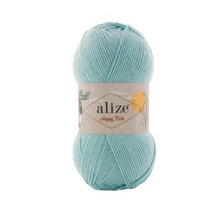 Пряжа Alize HAPPY KIDS №579 мятний, пряжа вовна з бамбуком, для ручного в'язання спицями та гачком 579 фото