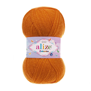 Пряжа Alize Sekerim Bebe (Секерим Бейби) №37 оранжевый, акрил, нитки для вязания 37 фото