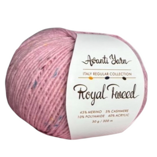 Пряжа Avanti Yarn ROYAL TWEED №605 рожевий з пудровим відтінком, пряжа твідова з кашемиром, нитки для в'язання гачком и спицями 605 фото