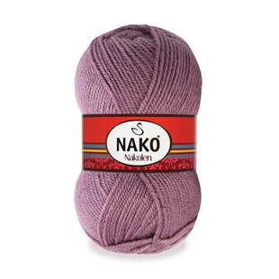 Пряжа Nako Nakolen №569 темно-пильна троянда (вовна) 100 г, 210 м 569 фото