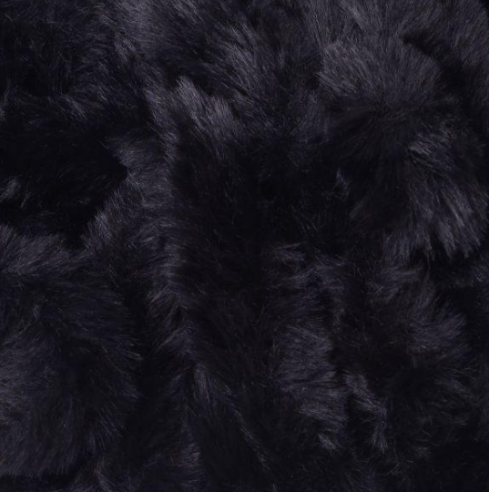Пряжа YarnArt Nifty Fur Maxi №6708 чорний (фантазійна пряжа, імітація хутра) 300 г, 30 м 6708 фото