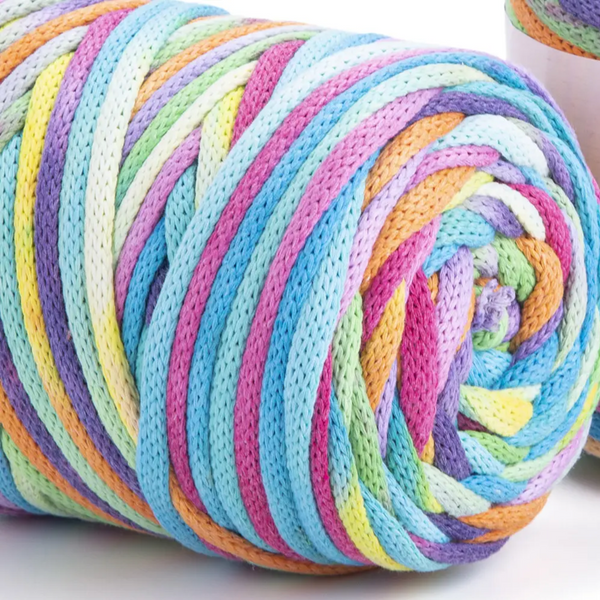 Пряжа Yarnart Macrame Cord 5 мм VR №919, секційного фарбування, нитки для макраме 919 фото