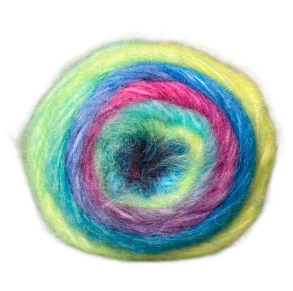 Пряжа Avanti Yarn FANTASY RAINBOW №0101 неоновий спалах, напіввовняна, для ручного в'язання спицями та гачком 0101 фото