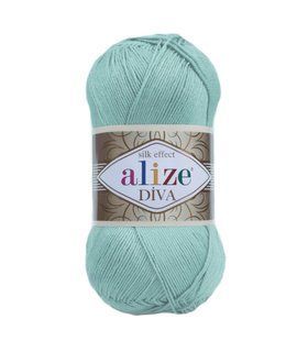 Пряжа Alize Diva (Ализе Дива) №463 мята, микрофибра, нитки для вязания 463 фото