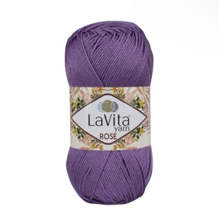 Пряжа LaVita Rose №5130 фіолетовий (акрил) 100 г, 350 м 5130 фото