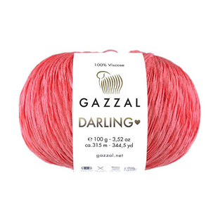 Пряжа Gazzal Darling №558 коралловый (100% вискоза) 100 г, 315 м 558 фото
