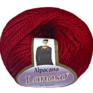 Пряжа Lanoso ALPACANA №3012 червоний, пряжа вовна, альпака з акрилом, для ручного в'язання спицями та гачком 3012 фото
