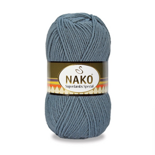 Пряжа Nako Superlambs Special №13876 джинс (полушерсть) 100 г, 200 м 13876 фото