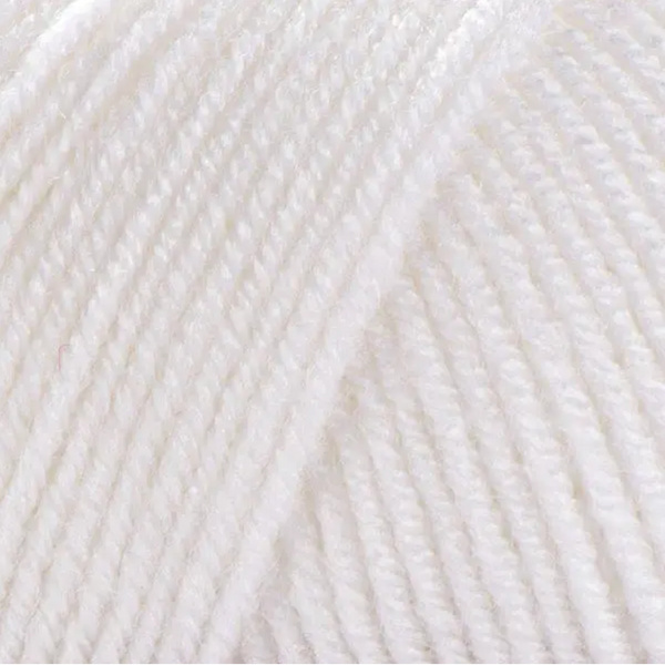 Пряжа Yarnart Super Merino №208 білий, вовна з акрилом нитки для в'язання спицями та гачком 208 фото