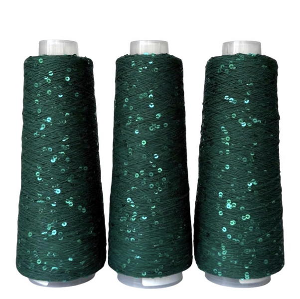 Пряжа Infinity Yarn Поетка на котоне 3 мм №081 изумрудный + пайетка в тон (100% хлопок) 100 г, 800 м 081 фото Пряжа Infinity Yarn Поетка на котоне 3 мм №081 изумрудный + пайетка в тон (100% хлопок) 100 г, 800 м 081 фото