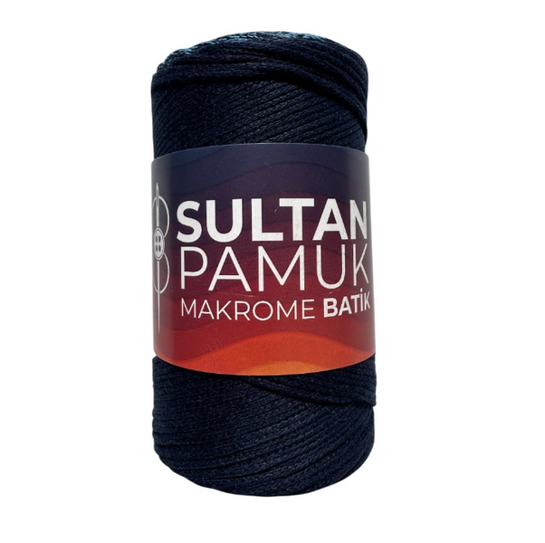 Пряжа Sultan Pamuk Makrome Batik №227 темно-синій (макраме) 250 г 225 м 227 фото