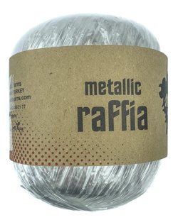 Рафія METALLIC для в&rsquo;язання та плетіння сумок та капелюхів прозорий 496526 фото