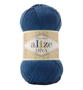 Пряжа Alize Diva (Ализе Дива) №279 джинс, микрофибра, нитки для вязания 279 фото