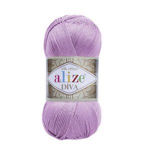 Пряжа Alize Diva (Ализе Дива) №474 сиреневый, микрофибра, нитки для вязания 474 фото