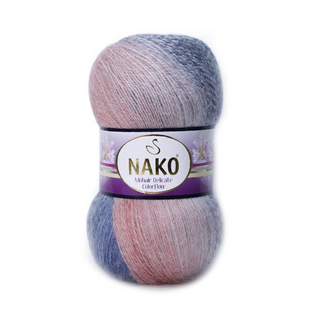 Пряжа Nako Mohair Delicate Colorflow №28098 (напіввовна) 100 г, 500 м 28098 фото