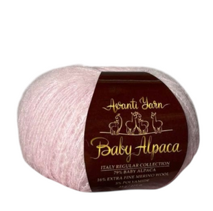 Пряжа AVANTI YARN BABY ALPACA №18 пудровий рожевий, пряжа напіввовняна, для в'язання гачком и спицями 18 фото