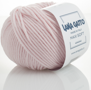 Пряжа Lana Gatto Maxi Soft №13210 рожева пудра (мериносова вовна) 90 м, 50 г 13210 фото
