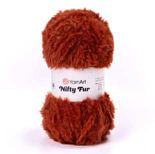 Пряжа YarnArt Nifty Fur №8403 рудий (фантазійна пряжа, імітація хутра) 80 м, 100 г 8403 фото