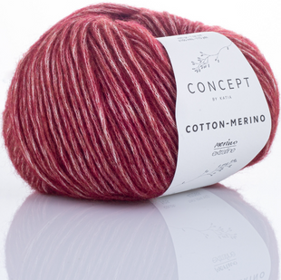 Пряжа Katia Cotton-Merino №125 червоний (бавовна, мериносова вовна) 105 м, 50 г 125 фото