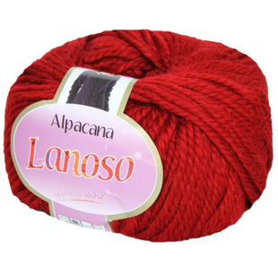 Пряжа Lanoso ALPACANA №3013 червоний, пряжа вовна, альпака з акрилом, для ручного в'язання спицями та гачком 3013 фото