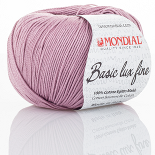 Пряжа Mondial Basic Lux Fine №251 лиловый (мерсеризированный хлопок) 165 м, 50 г 251 фото