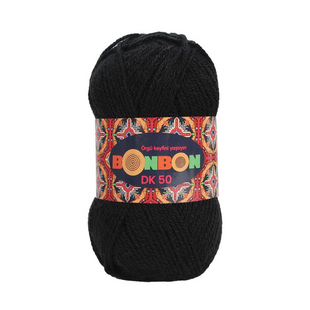 Пряжа Nako Bonbon Dk 50 №98206 чорний (акрил) 50 г, 145 м 98206 фото