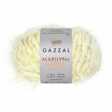 Пряжа Gazzal Marilyn Merinos Lurex (меринос, полиамид, люрекс) 90 м, 50 г