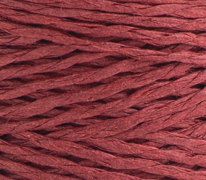 Рафія YarnArt Papiro Twisted №1320 теракот, целюлоза, нитки для в&rsquo;язання сумок, шляп і декору 1320 фото