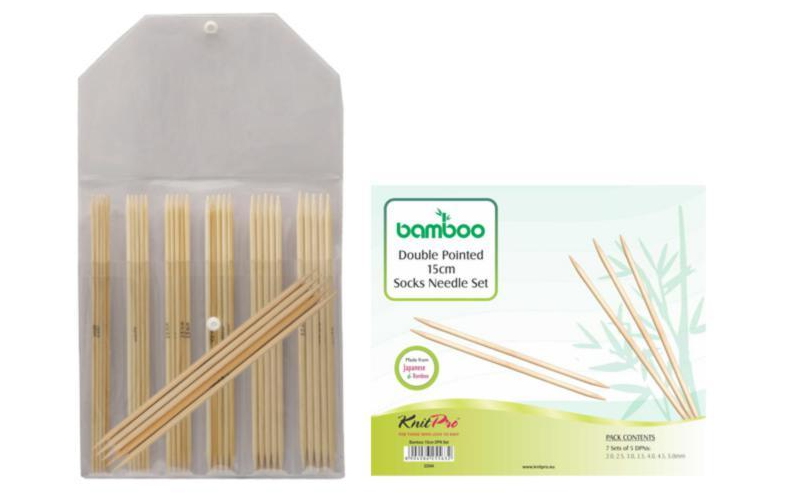 Набор чулочных спиц KnitPro Bamboo 15 см деревянные 22544 фото