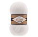 Пряжа Alize Angora Real 40 (Ангора Реал 40) №55 білий, напіввовна, нитки для в&rsquo;язання 55 фото 1