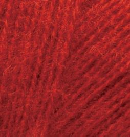 Пряжа Alize Angora Real 40 (Ангора Реал 40) №56 червоний, напіввовна, нитки для в&rsquo;язання 56 фото