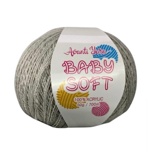 Пряжа Avanti Yarn Baby Soft №С029 светло-серый (акрил) 50 г, 700 м С029 фото