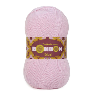 Пряжа Nako Bonbon Kristal №98332 світло-рожевий (акрил) 100 г, 475 м 98332 фото