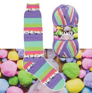 Пряжа Nako Boho Desen №81927 (шкарпеткова пряжа) 100 г, 400 м 81927 фото