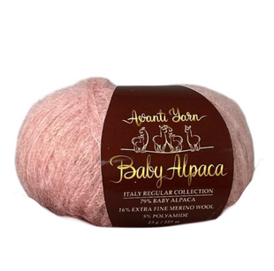 Пряжа AVANTI YARN BABY ALPACA №17 рожевий, пряжа напіввовняна, для в'язання гачком и спицями 17 фото