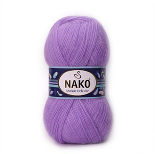 Пряжа Nako Mohair Delicate №1036/6135 фиалка (полушерсть) 100 г, 500 м 1036/6135 фото