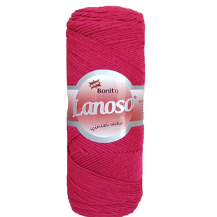 Пряжа Lanoso Bonito (Бонито) №949 малина, полушерстяная нитки для вязания спицами и крючком 949 фото