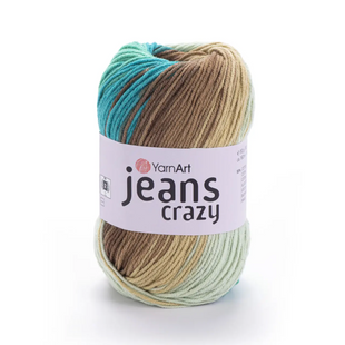 Пряжа Yarnart Jeans Crazy №8216 полухлопок, секционного окрашевания, нитки для вязания 8216 фото