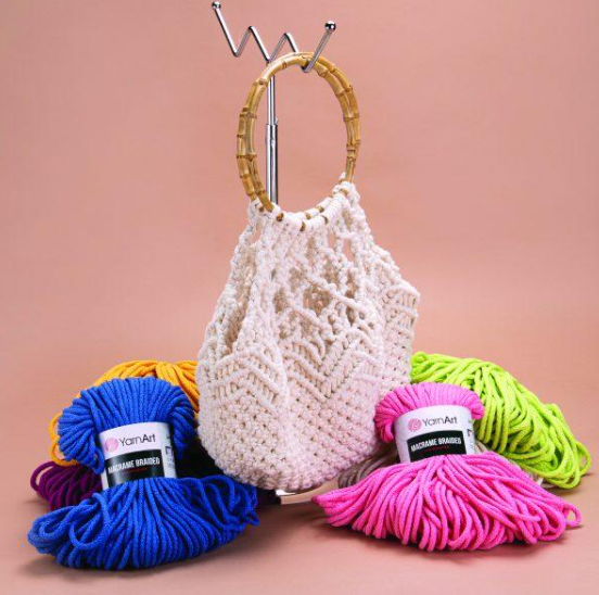 Пряжа Yarnart Macrame Braided №753 беж, макраме для ручной вязки спицами и крючком 753 фото
