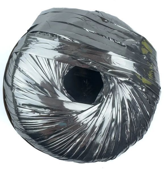 Рафія METALLIC для в&rsquo;язання та плетіння сумок та капелюхів срібний 496521 фото