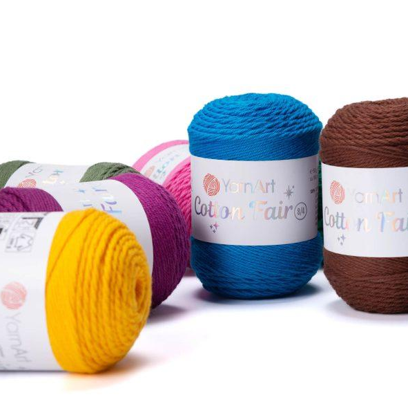 Пряжа YarnArt Cotton Fair 8/4 №5592 сірий (бавовняна) 50 г, 160 м 5592 фото