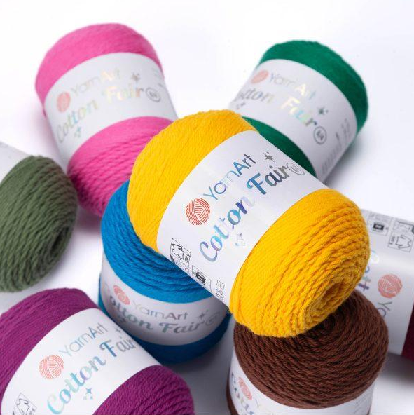 Пряжа YarnArt Cotton Fair 8/4 №5592 сірий (бавовняна) 50 г, 160 м 5592 фото