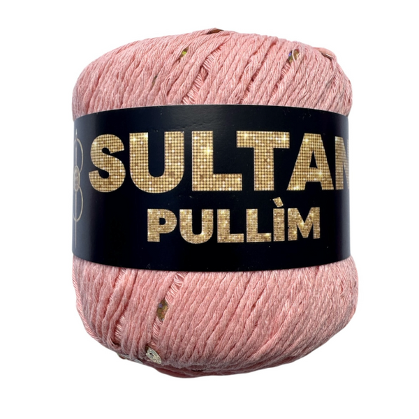 Пряжа Sultan PULLIM (Султан Пуллім) №2905 персик паєтка золото, пряжа бавовна з паєткою, нитки для в'язання спицями та гачком 2905 фото Пряжа Sultan PULLIM (Султан Пуллім) №2905 персик паєтка золото, пряжа бавовна з паєткою, нитки для в'язання спицями та гачком 2905 фото