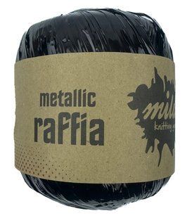 Рафія METALLIC для в'язання та плетіння сумок та капелюхів чорний 496528 фото