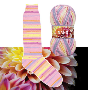 Пряжа Nako Boho Desen №82135 (шкарпеткова пряжа) 100 г, 400 м 82135 фото