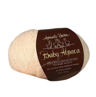 Пряжа AVANTI YARN BABY ALPACA №16 персик, пряжа напіввовняна, для в'язання гачком и спицями 16 фото